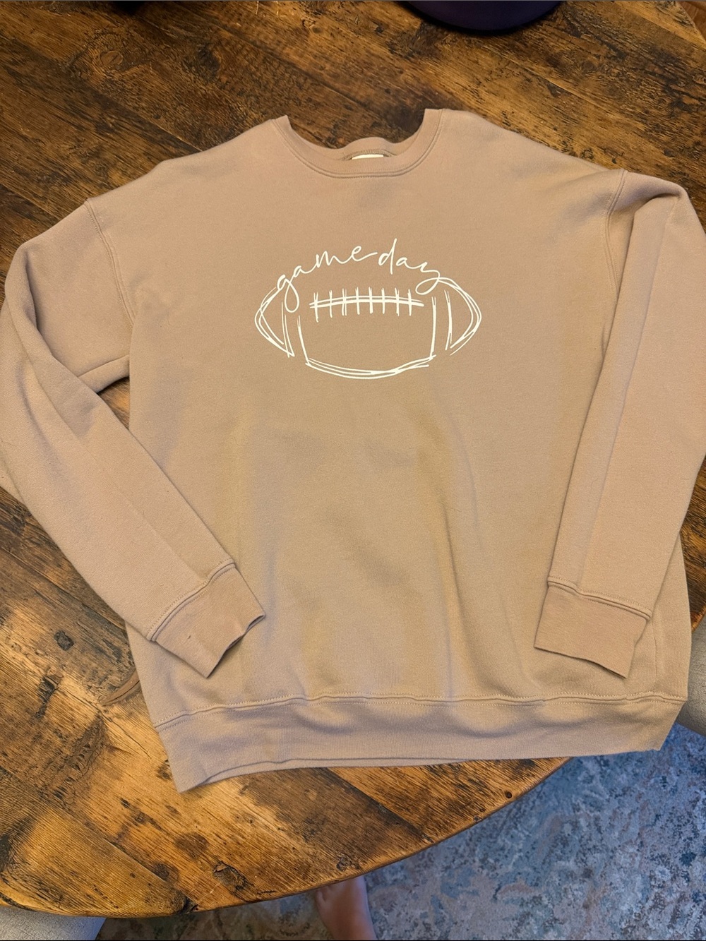 Women’s 'Game Day' Crewneck Sweatshirt - Taupe